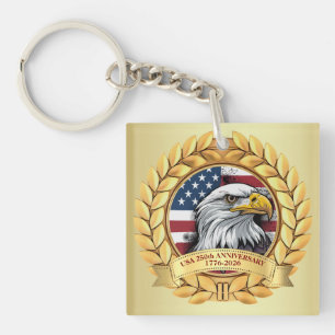 250th Anniversary USA Patriotic   1776–2026 Key Ring