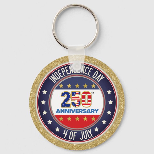 250th Anniversary USA Patriotic | 1776–2026 Key Ring (Front)