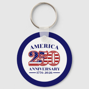 250th Anniversary USA Patriotic   1776–2026 Key Ring