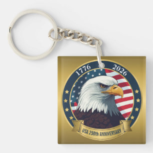 250th Anniversary USA Patriotic   1776–2026 Key Ring