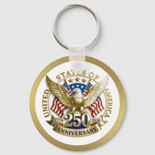 250th Anniversary USA Patriotic   1776–2026 Key Ring