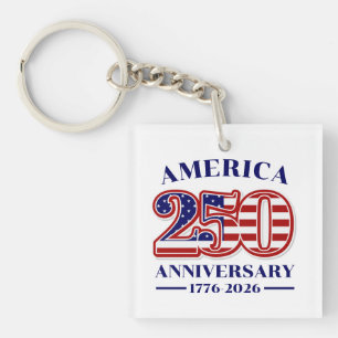 250th Anniversary USA Patriotic   1776–2026 Key Ring