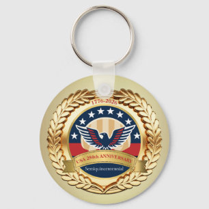 250th Anniversary USA Patriotic   1776–2026 Key Ring