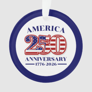 250th Anniversary USA Patriotic   1776–2026 Ornament