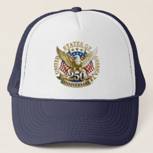 250th Anniversary USA Patriotic   1776–2026 Trucker Hat