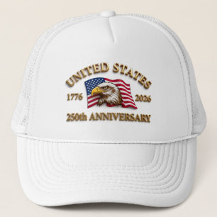 250th Anniversary USA Patriotic   1776–2026 Trucker Hat