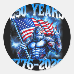 250th Anniversary Usa Patriotic 250 Years American Classic Round Sticker