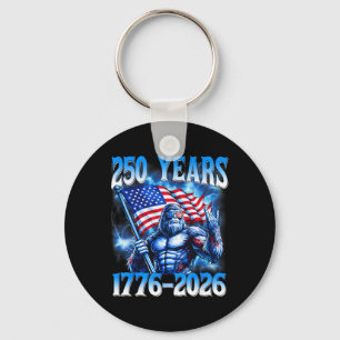 250th Anniversary Usa Patriotic 250 Years American Key Ring