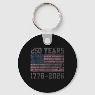 250th Anniversary USA Patriotic 250 Years American Key Ring