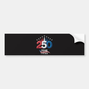 250th Anniversary USA Patriotic 250 Years Bumper Sticker