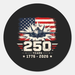 250th Anniversary Usa Patriotic 250 Years Classic Round Sticker