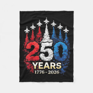250th Anniversary Usa Patriotic 250 Years Fleece Blanket