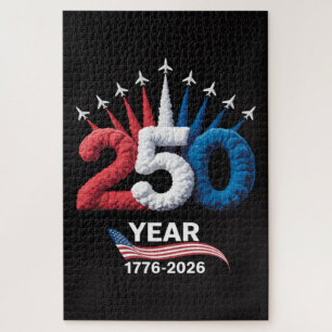 250th Anniversary USA Patriotic 250 Years Jigsaw Puzzle