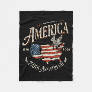 250th Anniversary Usa Patriotic 4th Of July Fleece Blanket