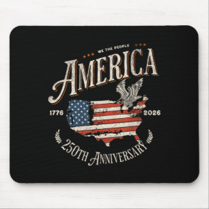 250th Anniversary Usa Patriotic 4th Of July Mouse Pad