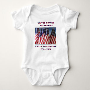 250th Anniversary USA Patriotic  Baby Bodysuit