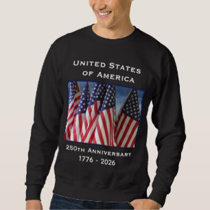 250th Anniversary USA Patriotic Black Sweatshirt