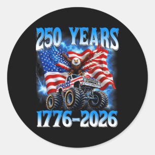 250th Anniversary Usa Patriotic Eagle 250 Years 4t Classic Round Sticker