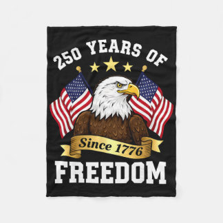 250th Anniversary Usa Patriotic Eagle 250 Years 4t Fleece Blanket