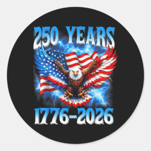 250th Anniversary USA Patriotic Eagle 250 Years Classic Round Sticker