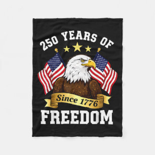 250th Anniversary USA Patriotic Eagle 250 Years Fleece Blanket
