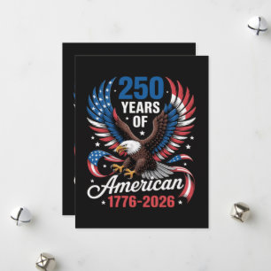 250th Anniversary USA Patriotic Eagle 250 Years Holiday Card