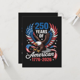 250th Anniversary USA Patriotic Eagle 250 Years  Invitation