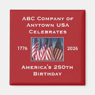 250th Anniversary USA Patriotic Flags  Magnet