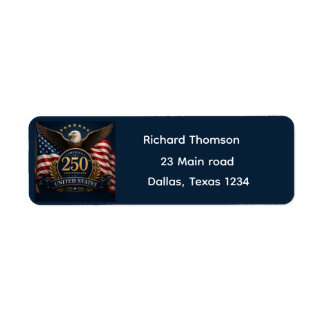 250th Anniversary USA Patriotic Keepsake Return Address Label