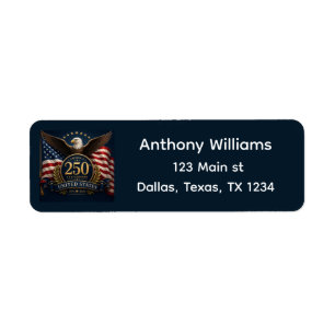 250th Anniversary USA Patriotic Return Address Label