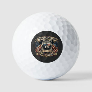 250th Anniversary USA Racoon Vintage 4th of July Golf Balls