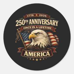 250th Anniversary USA Shirt 250th America Classic Round Sticker