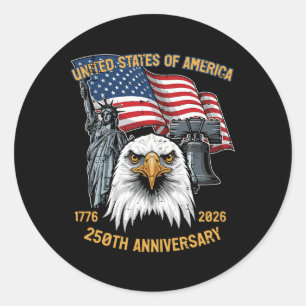 250th Anniversary Usa United States America 250 Me Classic Round Sticker