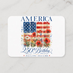 250th Anniversary USA Women 4th of July America 25 Business Card