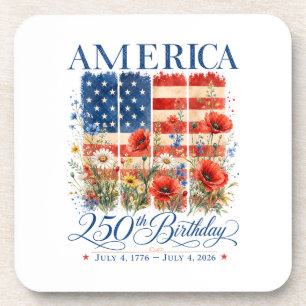 250th Anniversary USA Women 4th of July America 25 Coaster