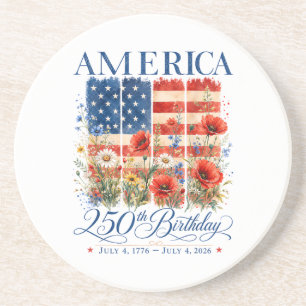 250th Anniversary USA Women 4th of July America 25 Coaster
