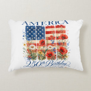 250th Anniversary USA Women 4th of July America 25 Decorative Cushion