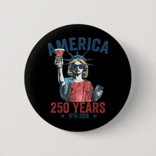 250th Anniversary Usa Women Funny 4th July 6 Cm Round Badge