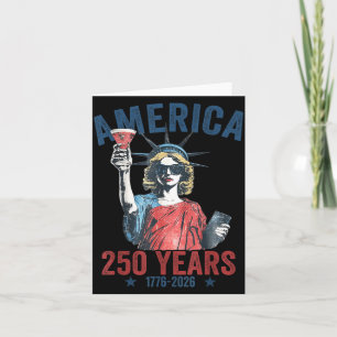 250th Anniversary Usa Women Funny 4th July Card