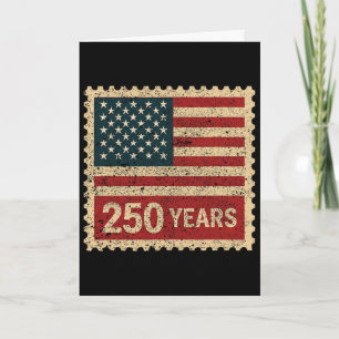 250th Birthday 1776 2026 Eagle Flag Patriotic 250 Card