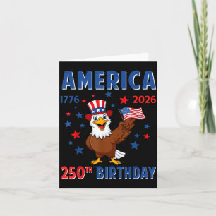 250th Birthday 250 American Years 1776 2026 USA Card