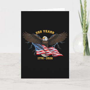 250th Birthday 250 Years Usa 1776 2026  Card