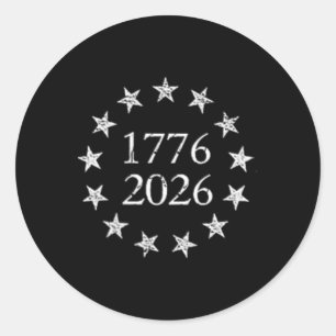 250th Birthday American Flag Eagle Shirt 250 Years Classic Round Sticker