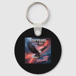 250th Birthday Freedom Flag Majestic Eagle 1776-20 Key Ring