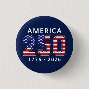 250th Birthday of the United States 3 Cm Round Badge