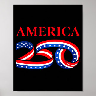 250th Birthday Of United State Independence Day Us Poster