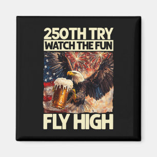 250th Birthday Party With Beer And Eagle Costume Magnet