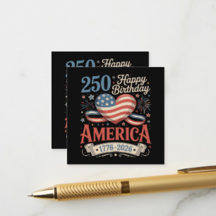 250th Birthday USA 250 Years Enclosure Card