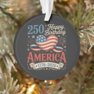 250th Birthday USA 250 Years Ornament