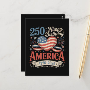  250th Birthday USA 250 Years Postcard